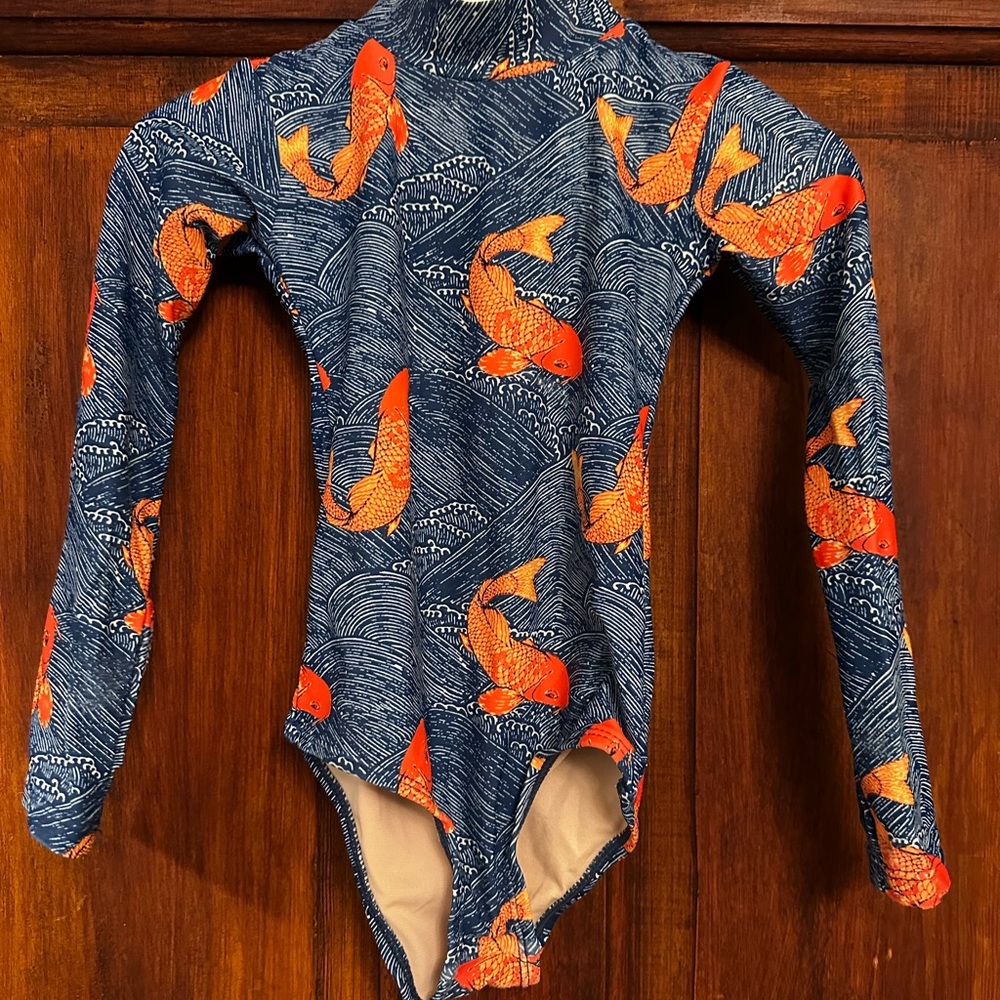 Mott50 Fish Print Long Sleeve Swimsuit